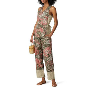 Warm Nico Floral Jumpsuit in Big Green Pink Floral 1 Womens Outfit Set
